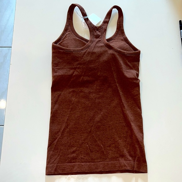 Lululemon Ebb To Street Tank II, Ribbed w Built in Bra, Rustic Clay, Size 4 - Picture 3 of 7